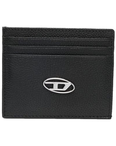 DIESEL Logo-plaque Leather Cardholder - Black