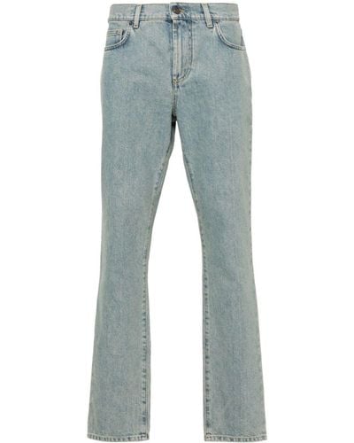 Moschino Ausgeblichene Straight-Leg-Jeans - Blau