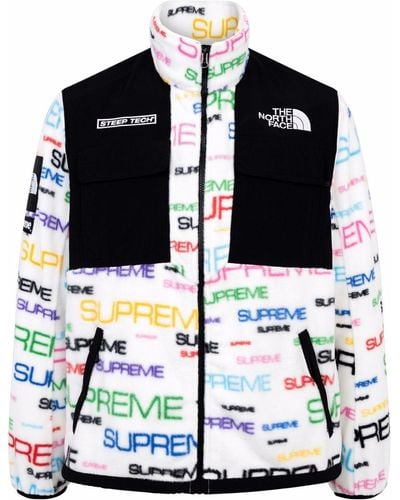 Supreme X The North Face Steep Tech Fleece Jacket - White