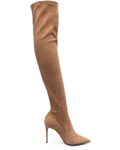 Le Silla Over-the-knee Suede Boots - Brown