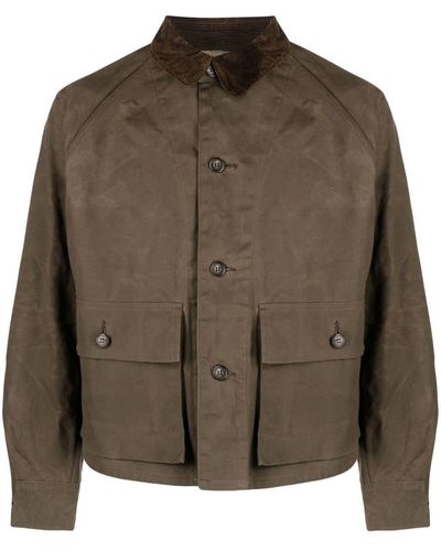 Orslow Longsleeved Button-up Shirt Jacket - Brown