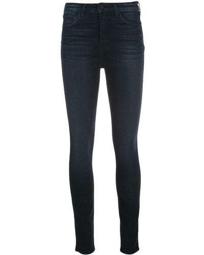 L'Agence Skinny-Jeans mit hohem Bund - Blau