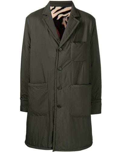 4SDESIGNS Mantel mit aufgesetzten Taschen - Schwarz