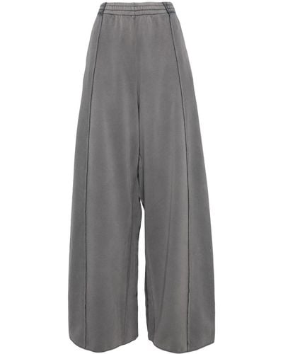 PROTOTYPES Wide-leg Recycled Cotton Track Pants - Grey
