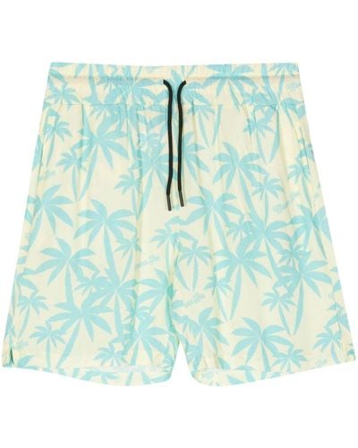 Mauna Kea Palm Tree-print Drawstring Shorts - Blue