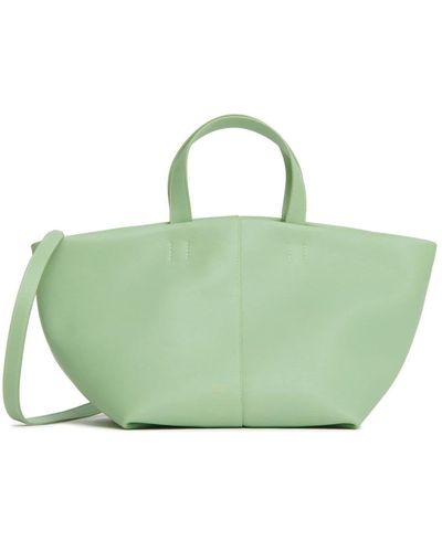 Mansur Gavriel Tulipano Leather Tote Bag - Green