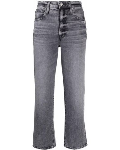 SLVRLAKE Denim Cropped-Jeans mit hohem Bund - Grau