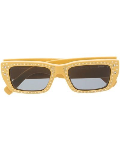 Moncler X Palm Angels Square-frame Sunglasses - Yellow
