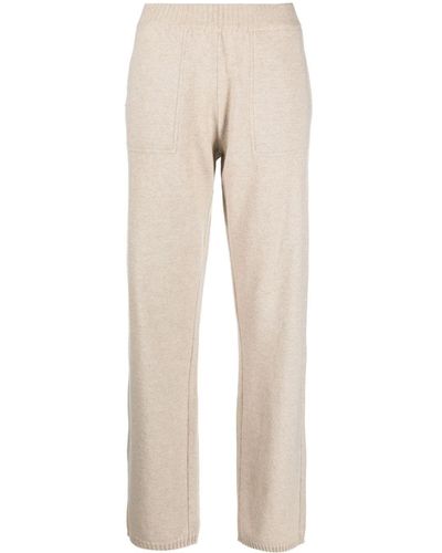 Moorer Callie-pkt Knitted Cashmere Trousers - Natural