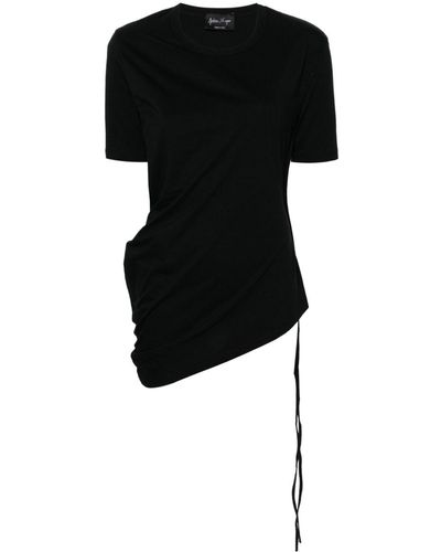 Andrea Ya'aqov Asymmetric Cotton T-shirt - Black