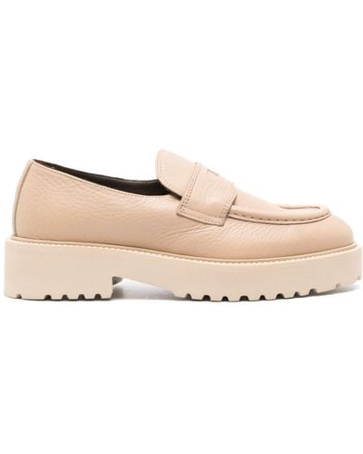Doucal's Leather Penny Loafers - Natural
