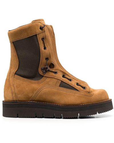 White Mountaineering X Danner Boots Suede Combat Boots - Brown