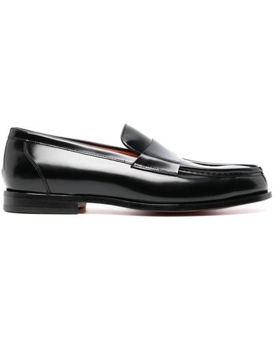 Santoni Laife Leren Loafers - Zwart