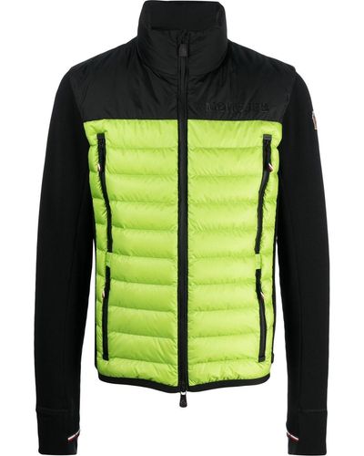 3 MONCLER GRENOBLE Jack Met Trechterhals - Groen