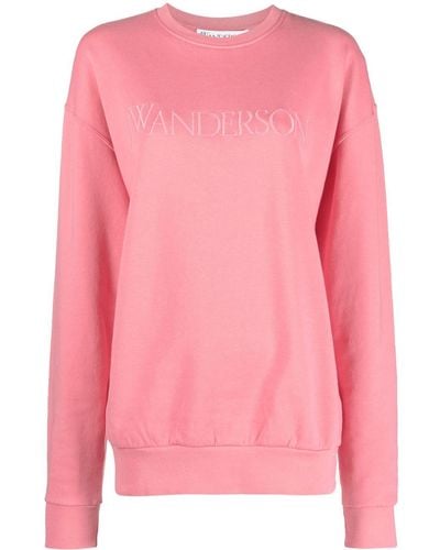 JW Anderson Sweatshirt mit Logo-Stickerei - Pink