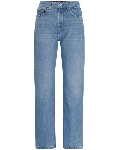 HUGO Straight-leg Cotton Jeans - Blue
