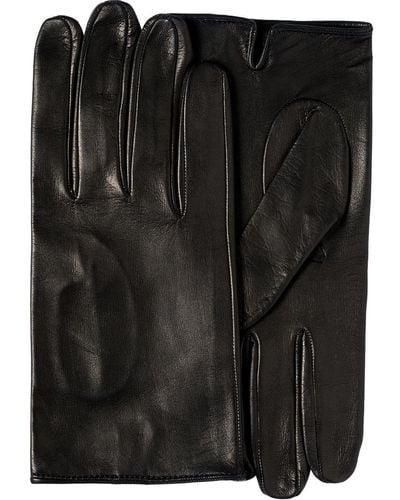 Prada Fabric And Leather Gloves - Black