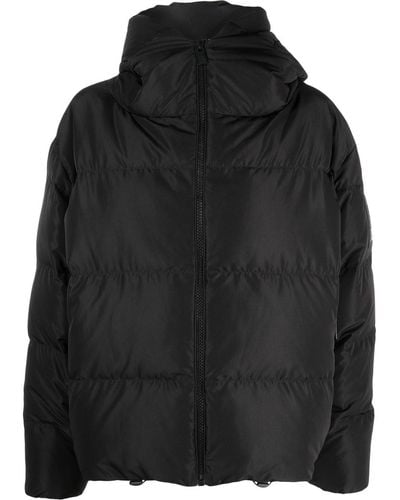 Bacon Logo-patch Padded Down Jacket - Black