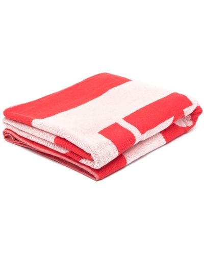 KENZO Logo-print Organic Cotton Towel - Pink