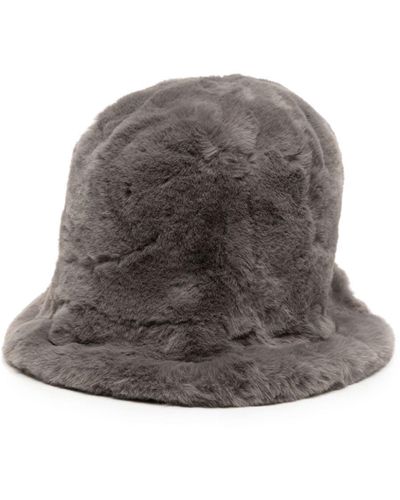 Jakke Hut aus Faux Fur - Grau