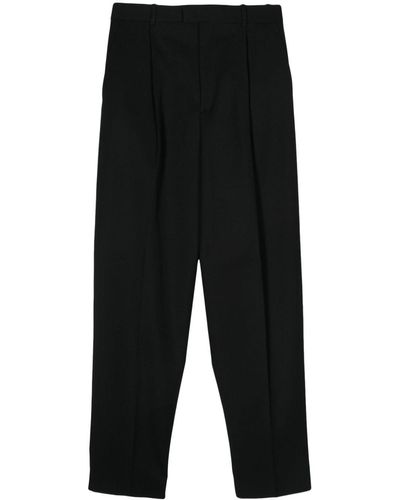 Bottega Veneta Twill wool tapered trousers - Negro