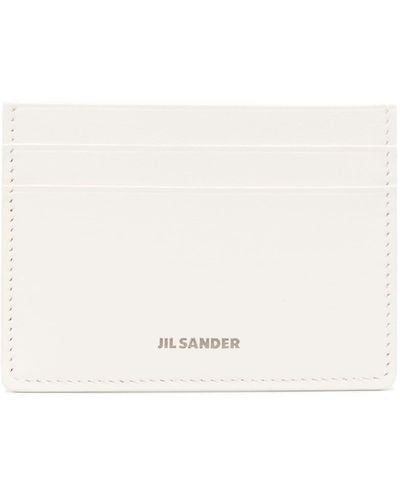 Jil Sander Logo-embossed Leather Card Holder - Natural