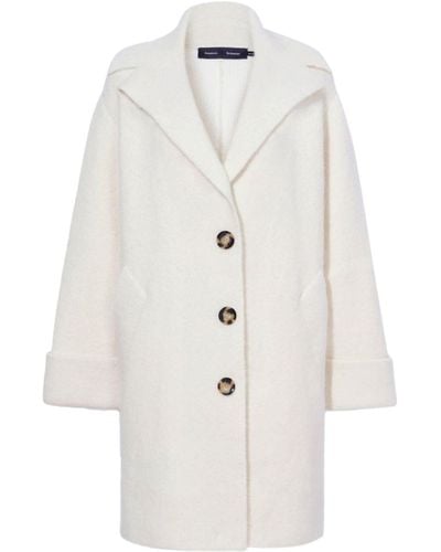 Proenza Schouler Brushed Single-breasted Coat - White