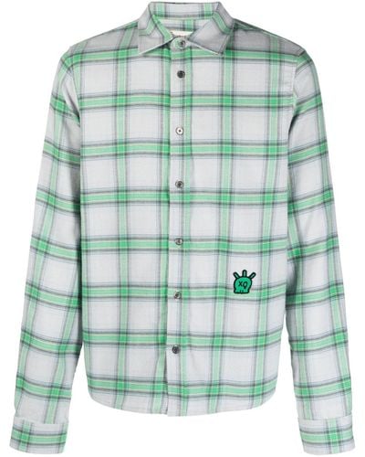 Zadig & Voltaire Stan Skull Checked Shirt - Green