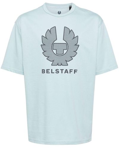 Belstaff T-Shirt mit Logo-Print - Blau