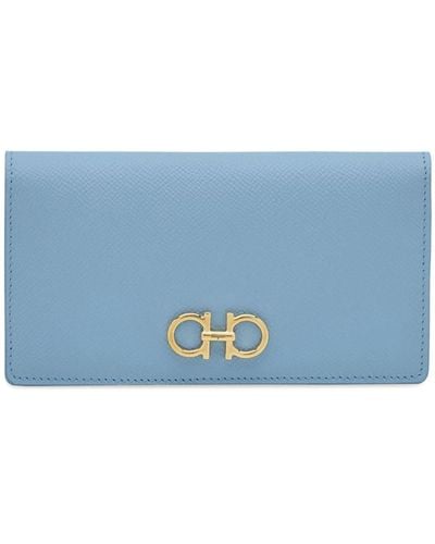 Ferragamo Gancini Leather Wallet - Blue