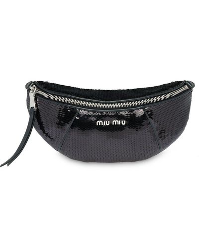 Miu Miu black Sequins Belt Bag