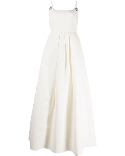 Sachin & Babi Gwen Crystal-embellished Flared Gown - White