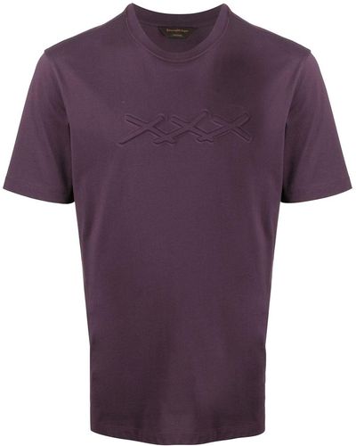 Zegna Short Sleeve T-shirt - Purple