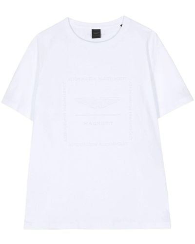 Hackett T-shirt con logo goffrato x Aston Martin - Bianco
