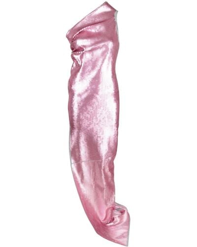 Rick Owens Asymmetrisches Paillettenkleid - Pink