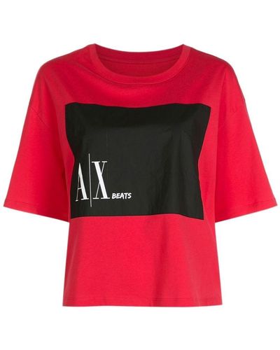 Armani Exchange グラフィック Tシャツ - レッド