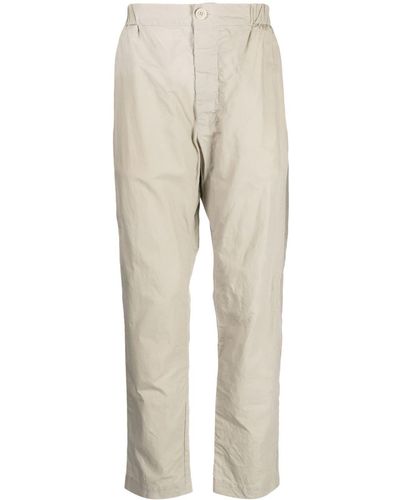 Casey Casey Elasticated-waist Straight-leg Trousers - Natural