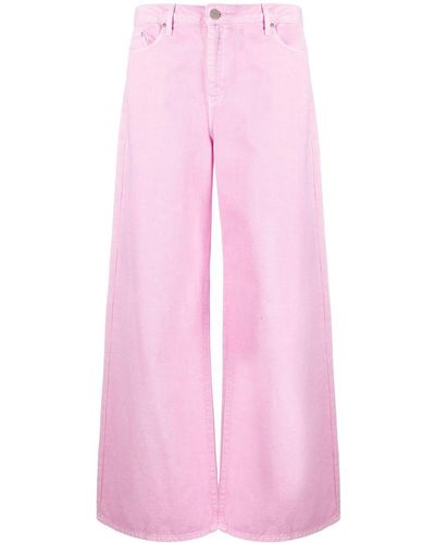 Karl Lagerfeld High-waisted Wide-leg Jeans - Pink