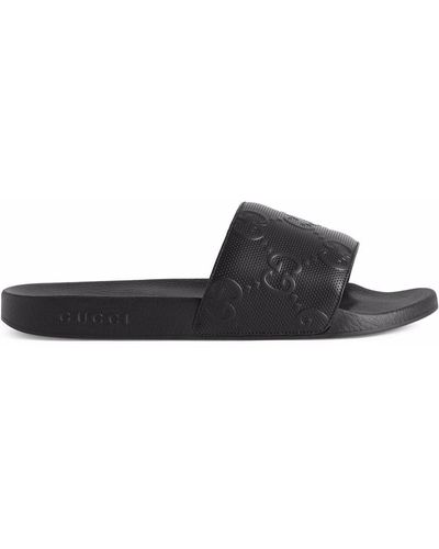Gucci Men's GG Slide Sandal - Zwart