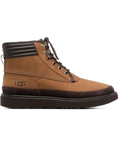 UGG Padded-ankle Lace-up Boots - Brown