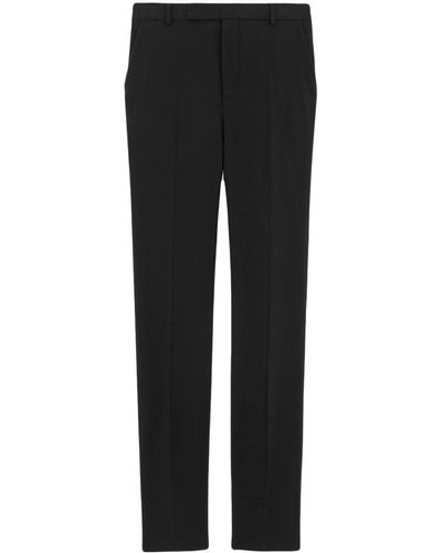 Saint Laurent Pantalones de vestir de talle alto - Negro