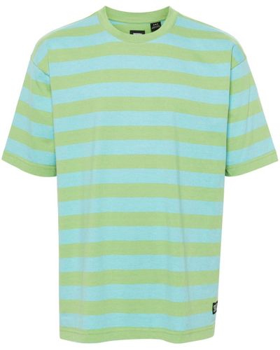 Levi's Striped Cotton Blend T-shirt - グリーン