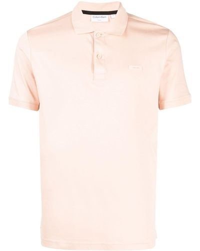 Calvin Klein Polo con applicazione - Rosa