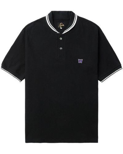 Needles Poloshirt Met Logo-applicatie - Zwart