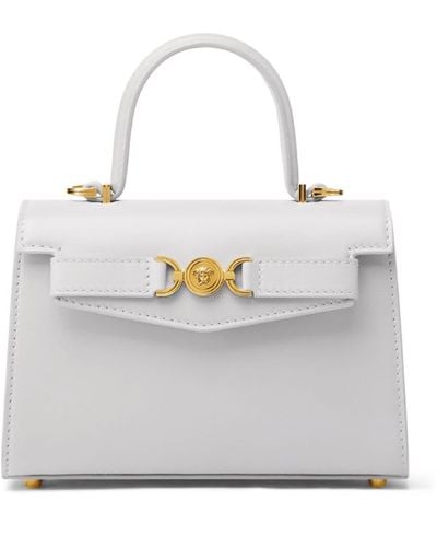 Versace Leather Tote Bag - Grey