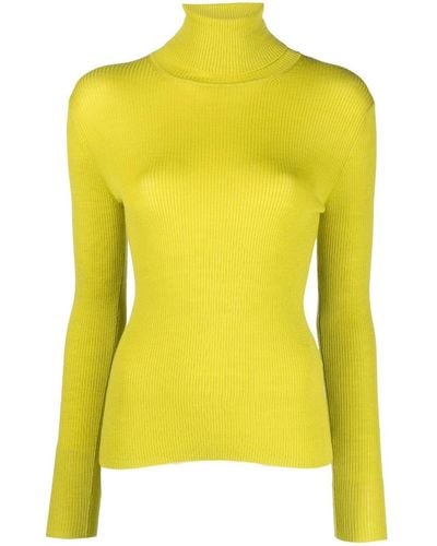 P.A.R.O.S.H. Roll-neck Wool Jumper - Yellow