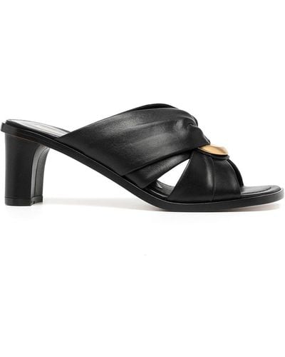 Etro Branded O-ring Mid-heel Sandals - Black