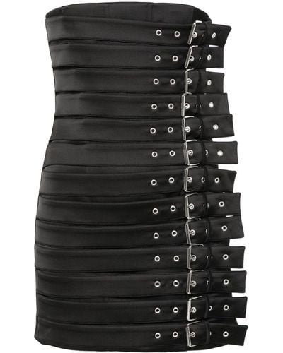 GIUSEPPE DI MORABITO Buckle-embellished Mini Dress - Black
