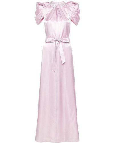 Huishan Zhang Glory Satin-Abendkleid - Pink