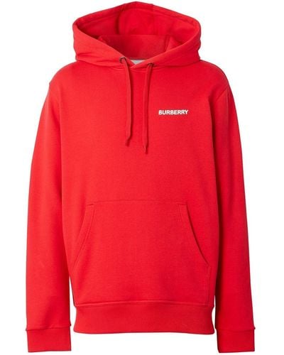 Burberry Montage Print Hooded Sweatshirt - Red